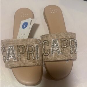 A New Day Women's Beige Capri Slide Sandals size7